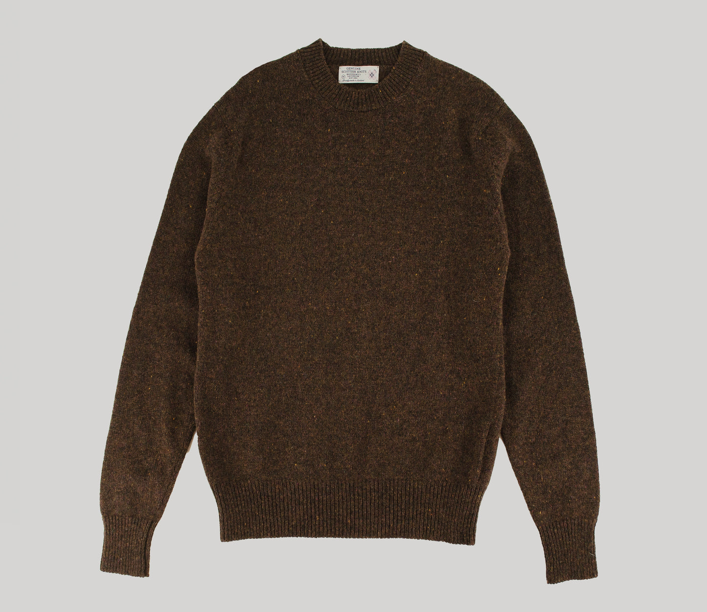 Classic Shetland Crew Neck Jumper in Bracken