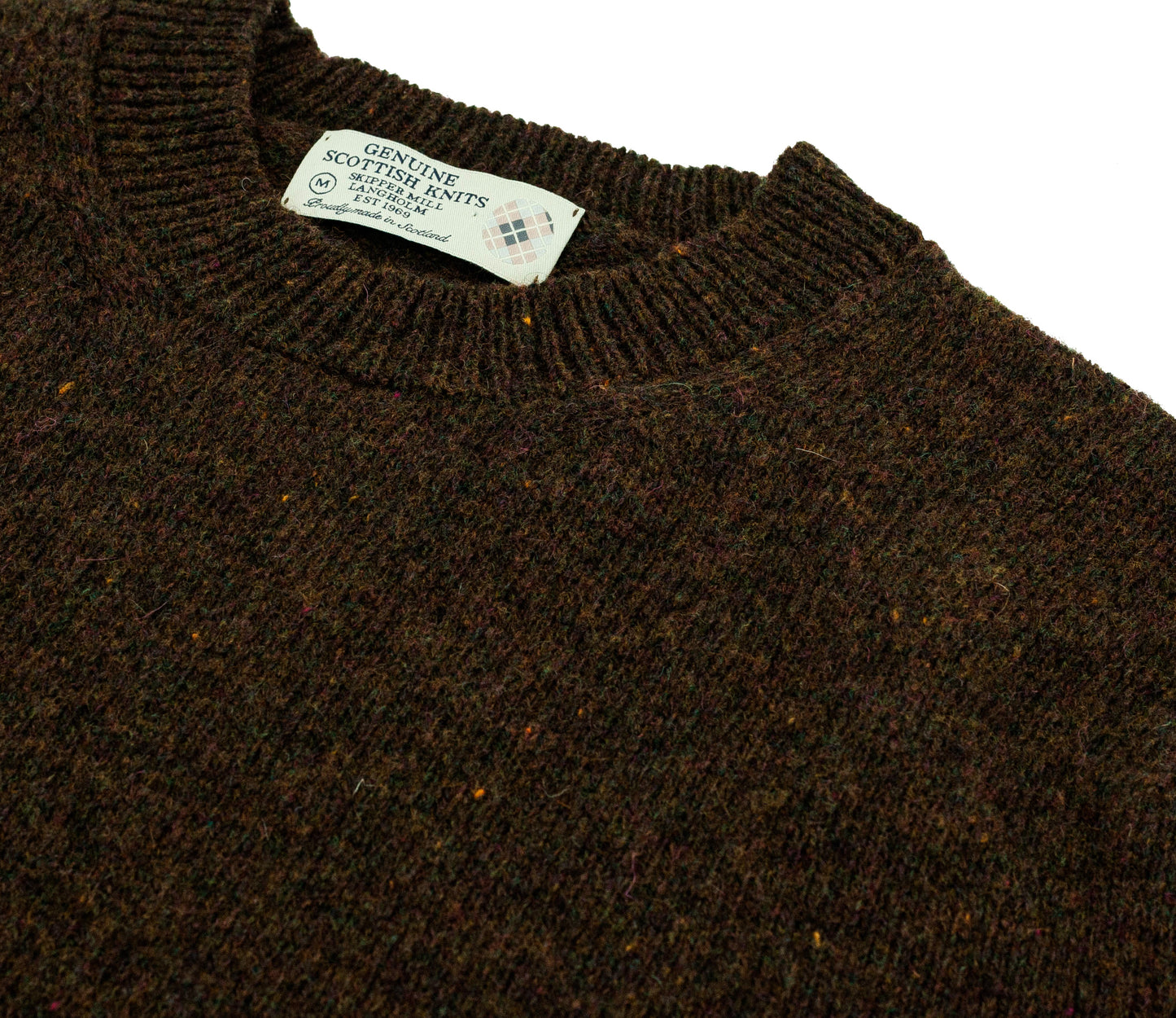 Classic Shetland Crew Neck Jumper in Bracken – Genuine Scottish Knits