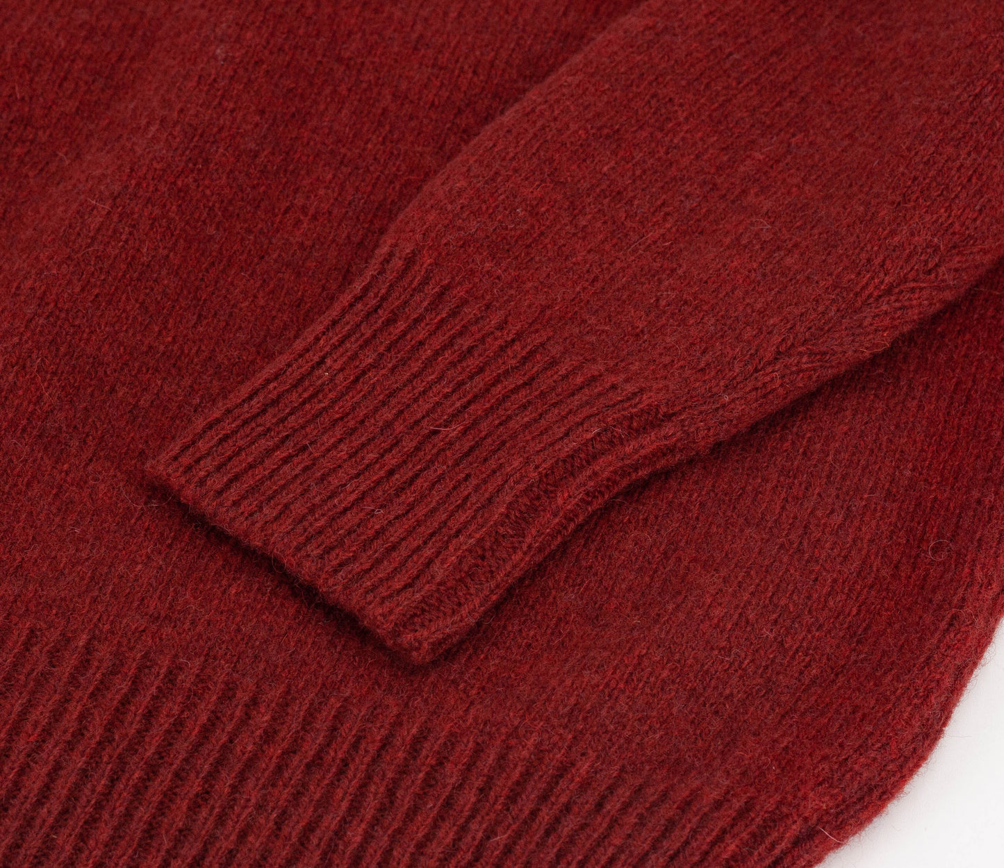 Classic Shetland Crew Neck Jumper in Jasper Red