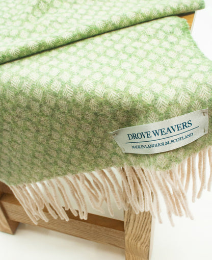 Diamond Cashmere Geelong Scarf in Celadon