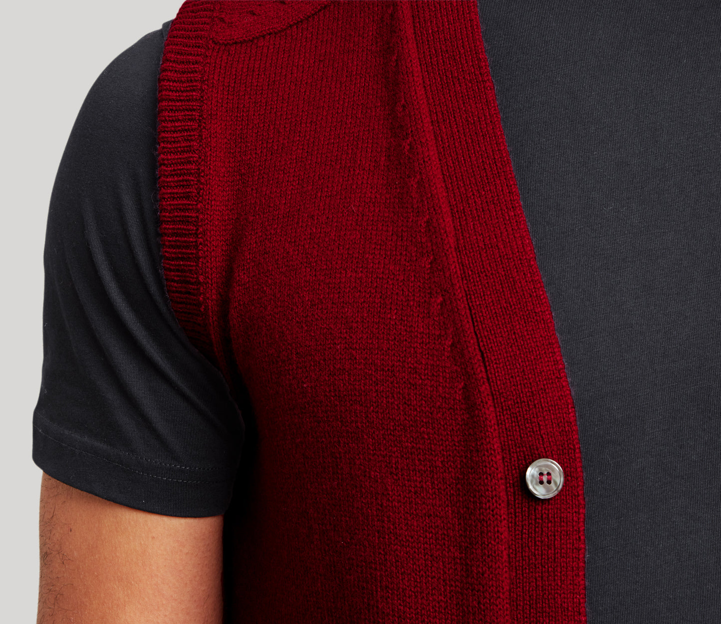 Lambswool Waistcoat in Burgundy