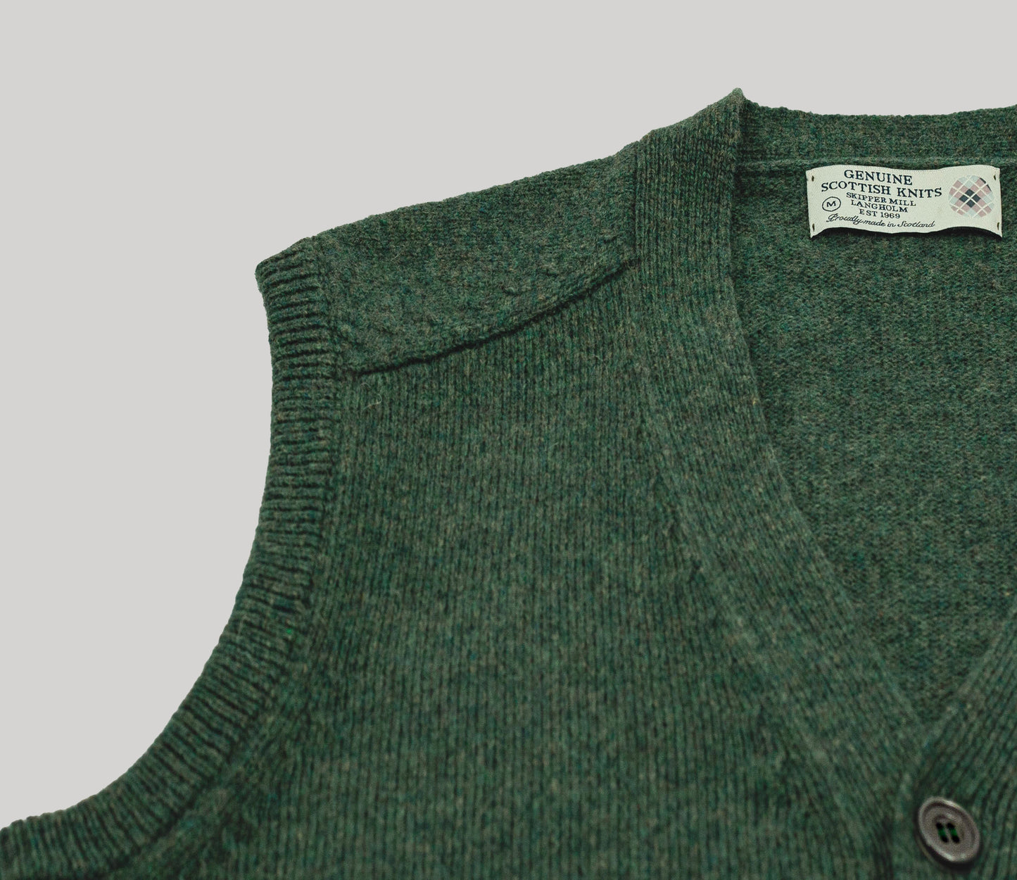 Lambswool Waistcoat in Forest