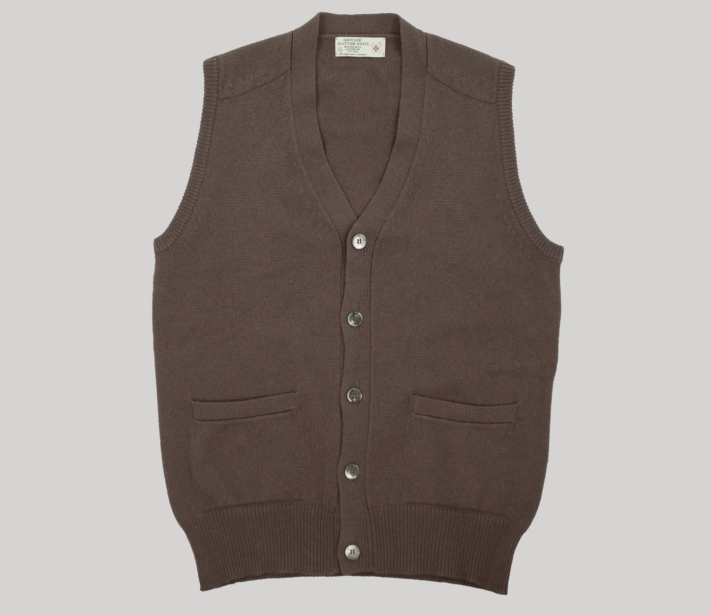 Lambswool Waistcoat in Mocha