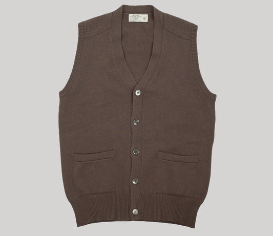 Lambswool Waistcoat in Mocha