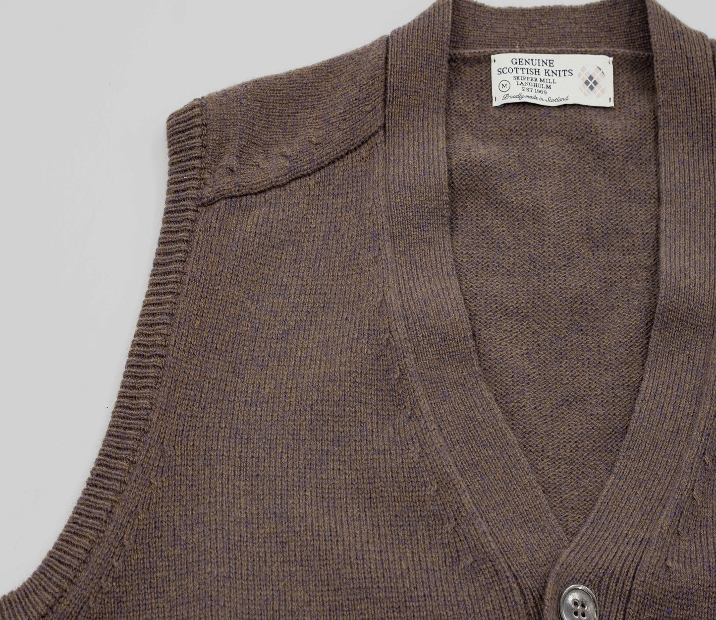 Lambswool Waistcoat in Mocha