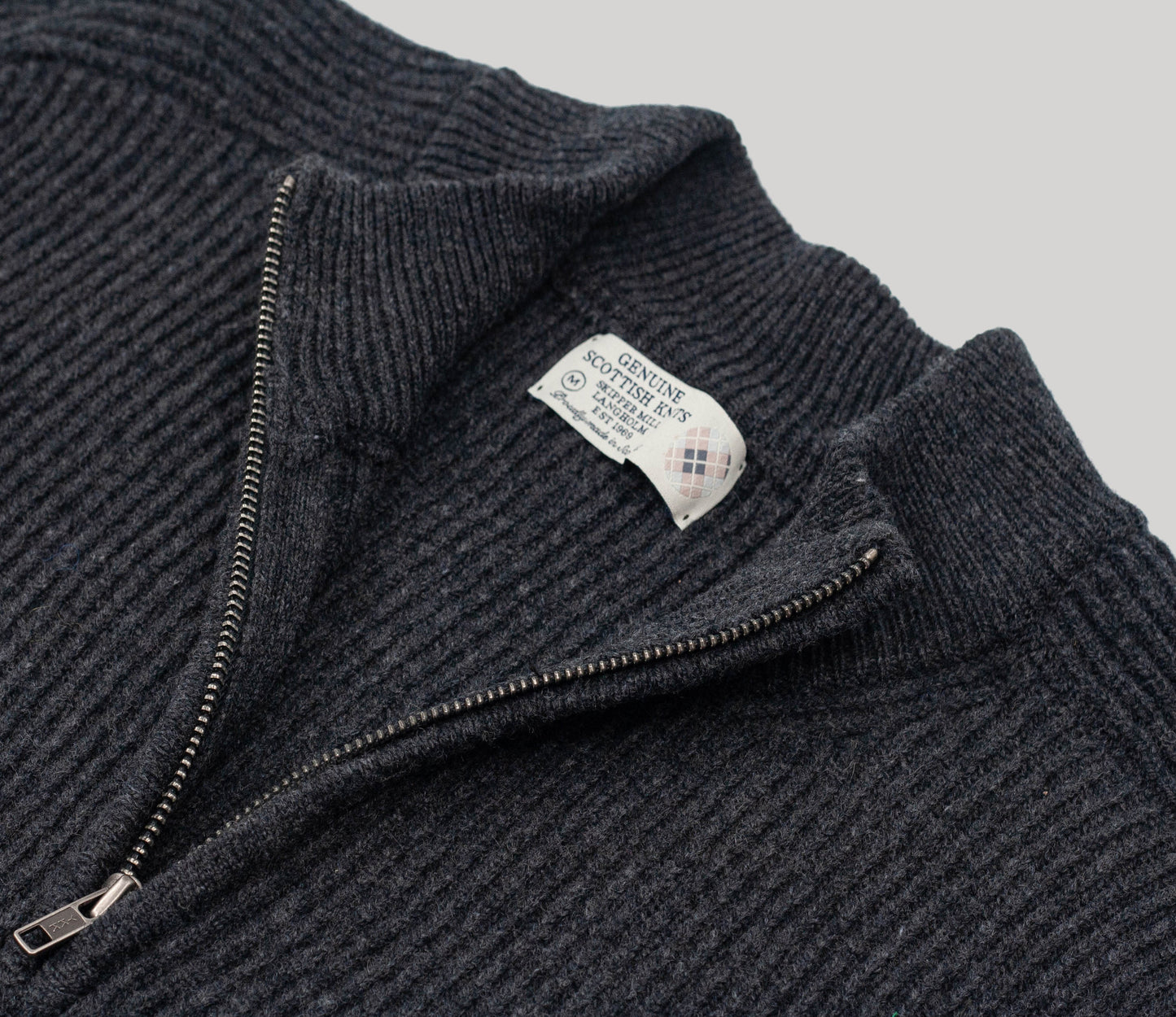 Geelong Half Zipper in Charcoal