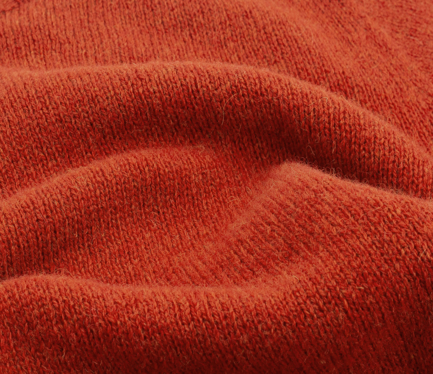 Vintage Shetland Crew Neck Jumper in Tomato