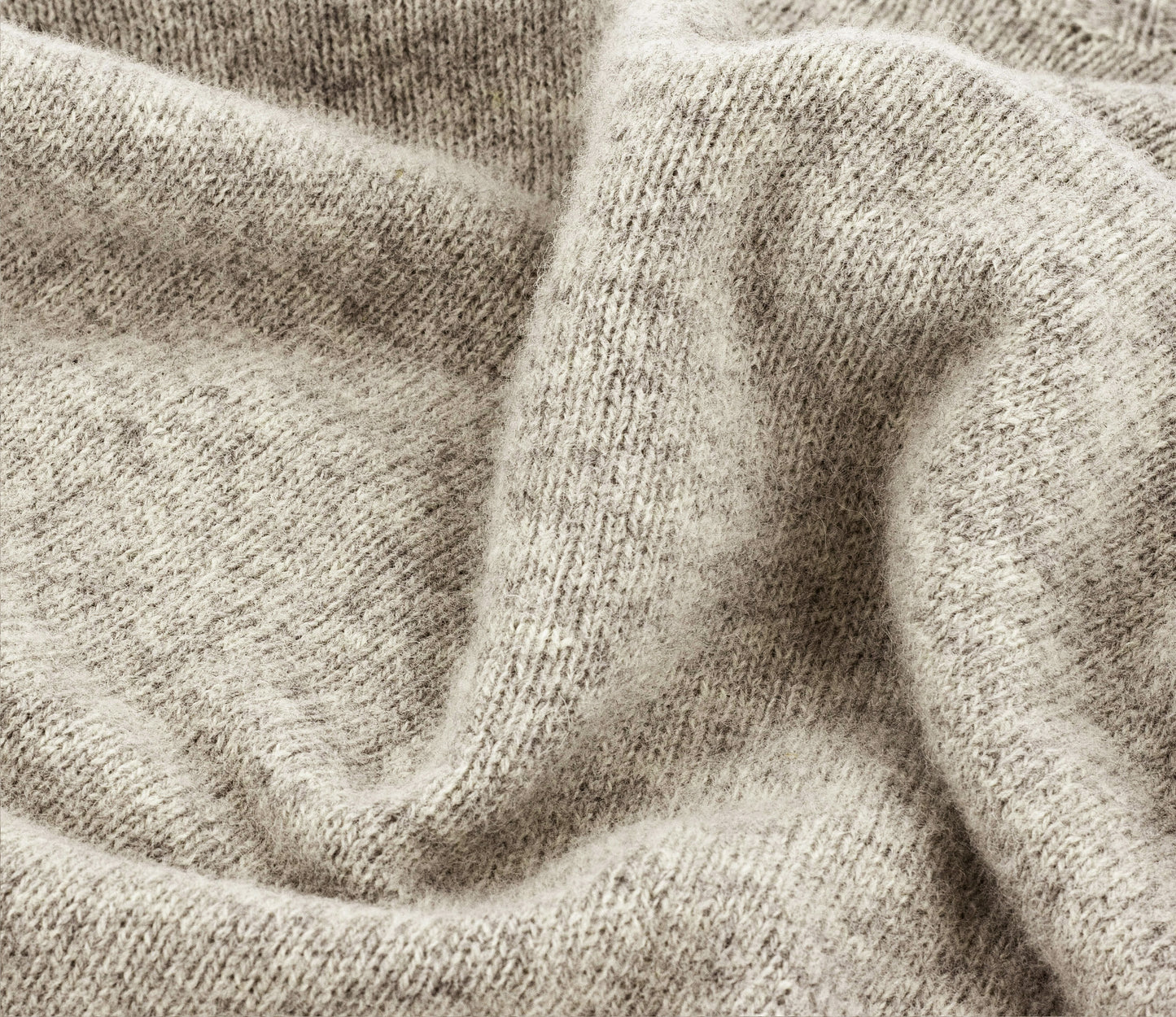 Saddle Shoulder Shetland Crew Neck Jumper in Smoke