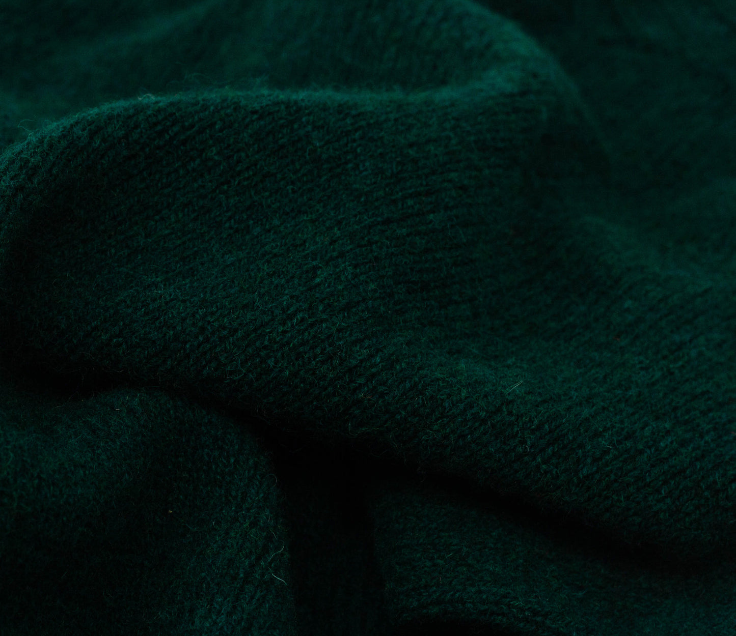 Vintage Shetland Crew Neck Jumper in Bottle Green