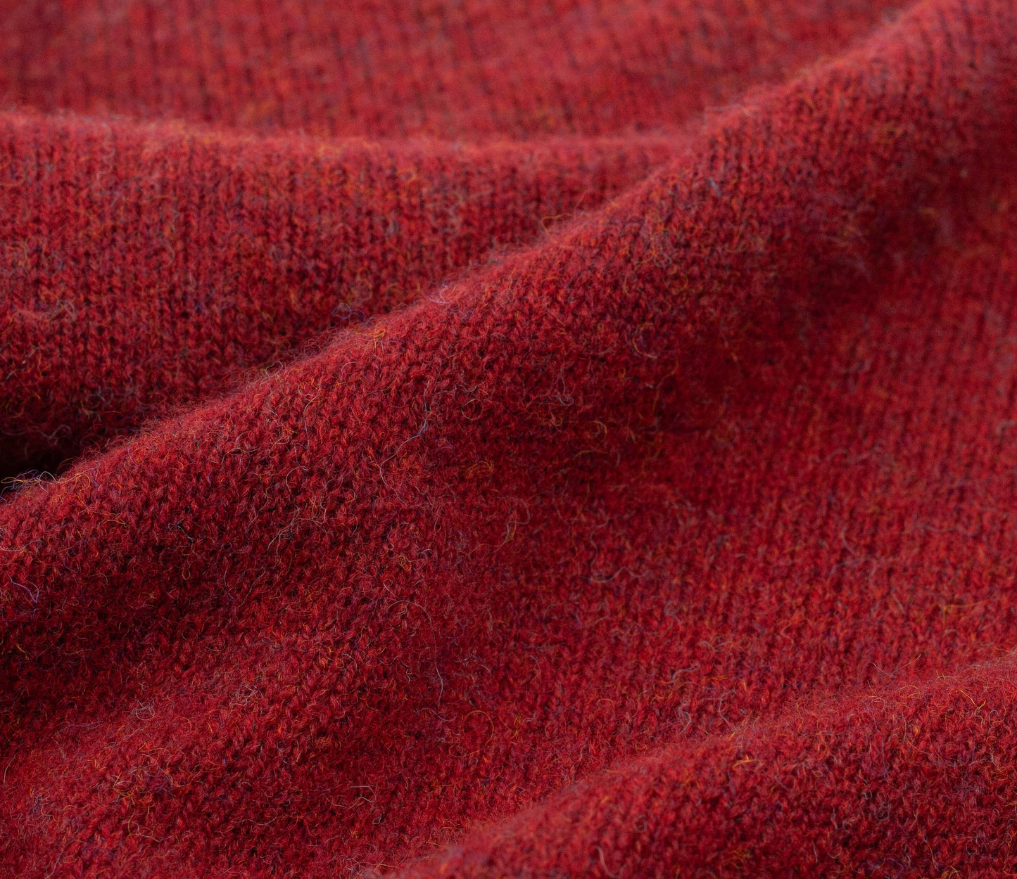 Vintage Shetland Crew Neck Jumper in Jasper Red