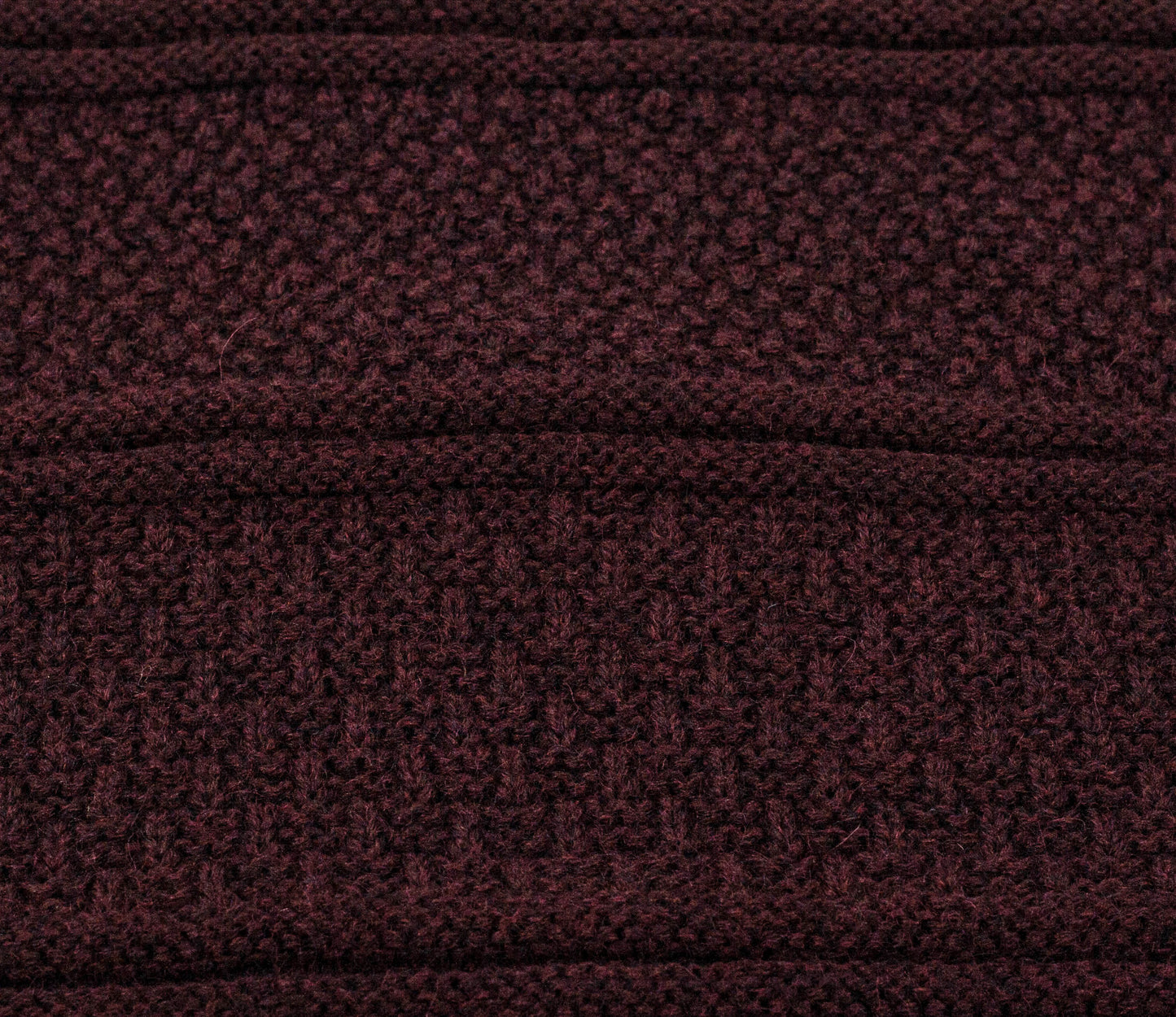 Merino Wool Fife Gansey Jumper in Dark Burgundy