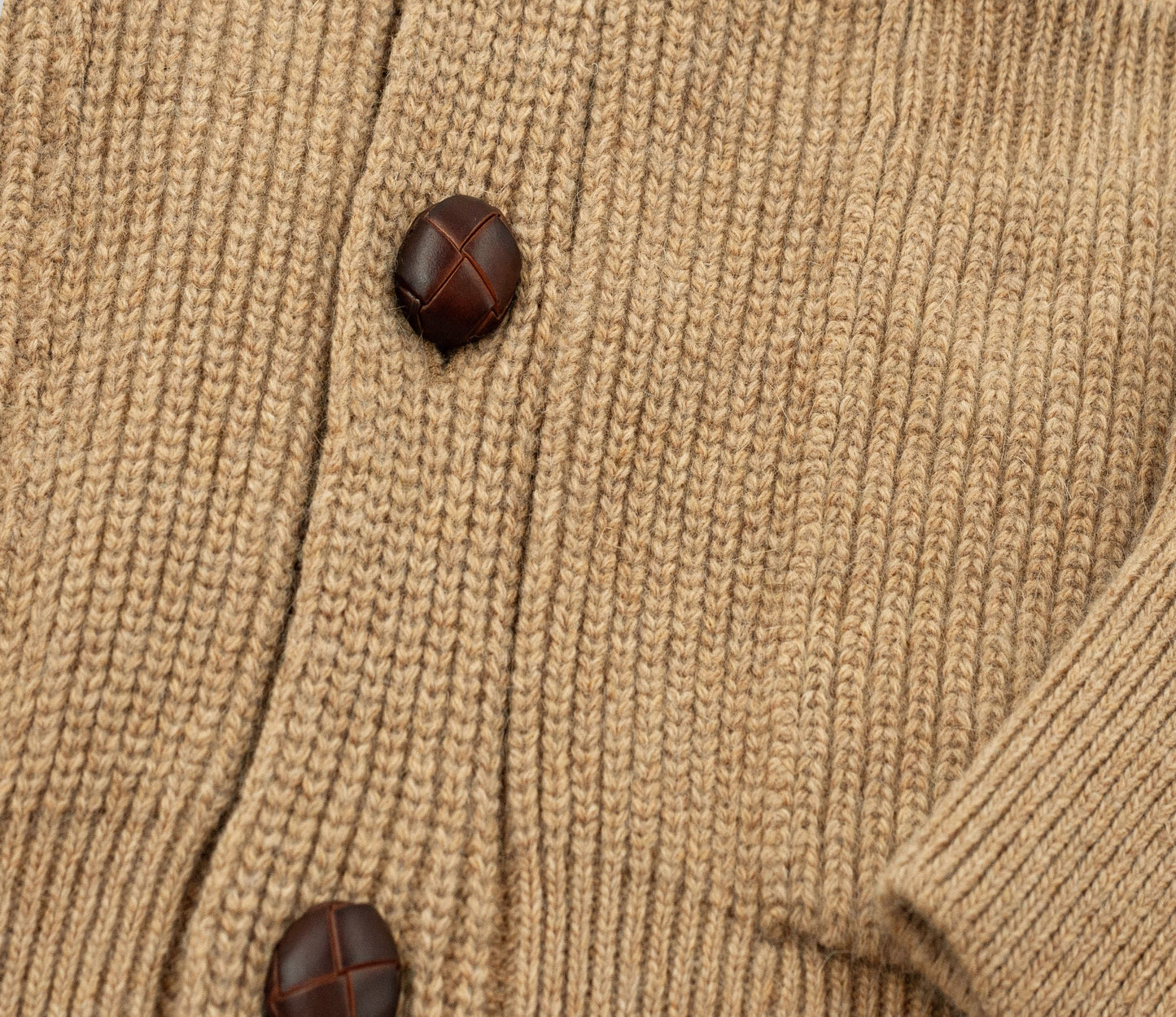 Classic Shawl Neck Cardigan in Camel