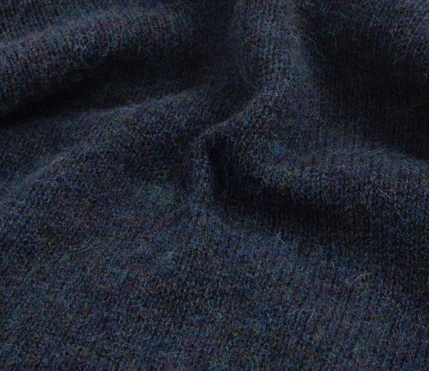 Vintage Shetland Crew Neck Jumper in Midnight Mix