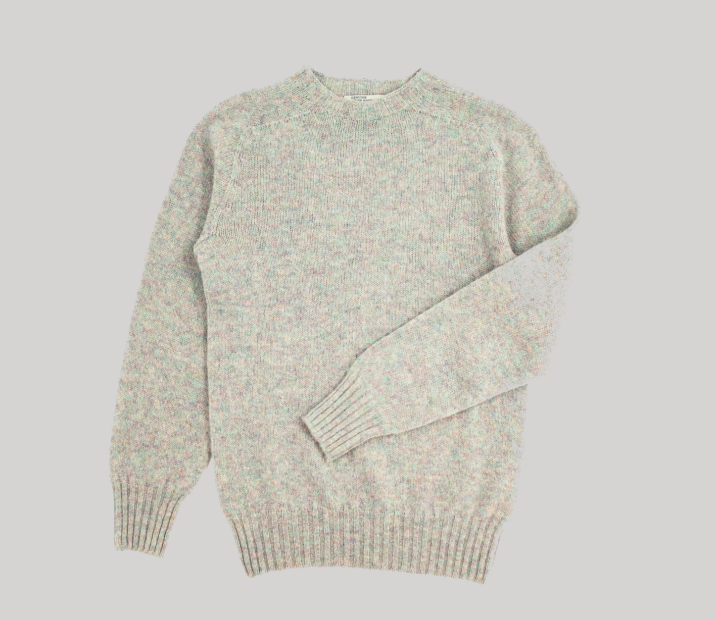 Vintage Shetland Crew Neck Jumper in Galaxy Grey