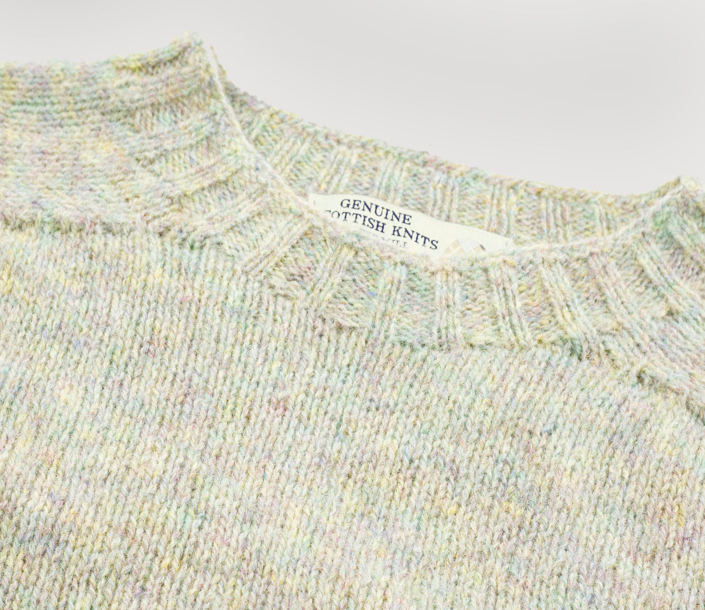 Vintage Shetland Crew Neck Jumper in Galaxy Grey