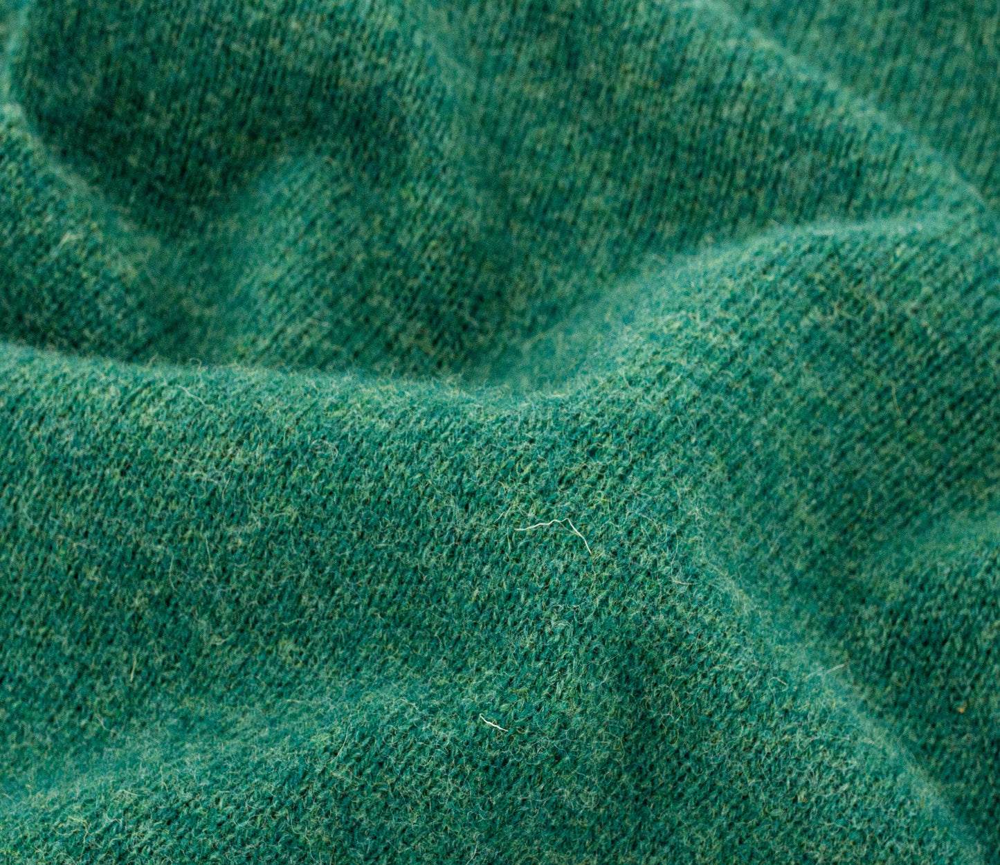 Saddle Shoulder Shetland Crew Neck Jumper in Jade