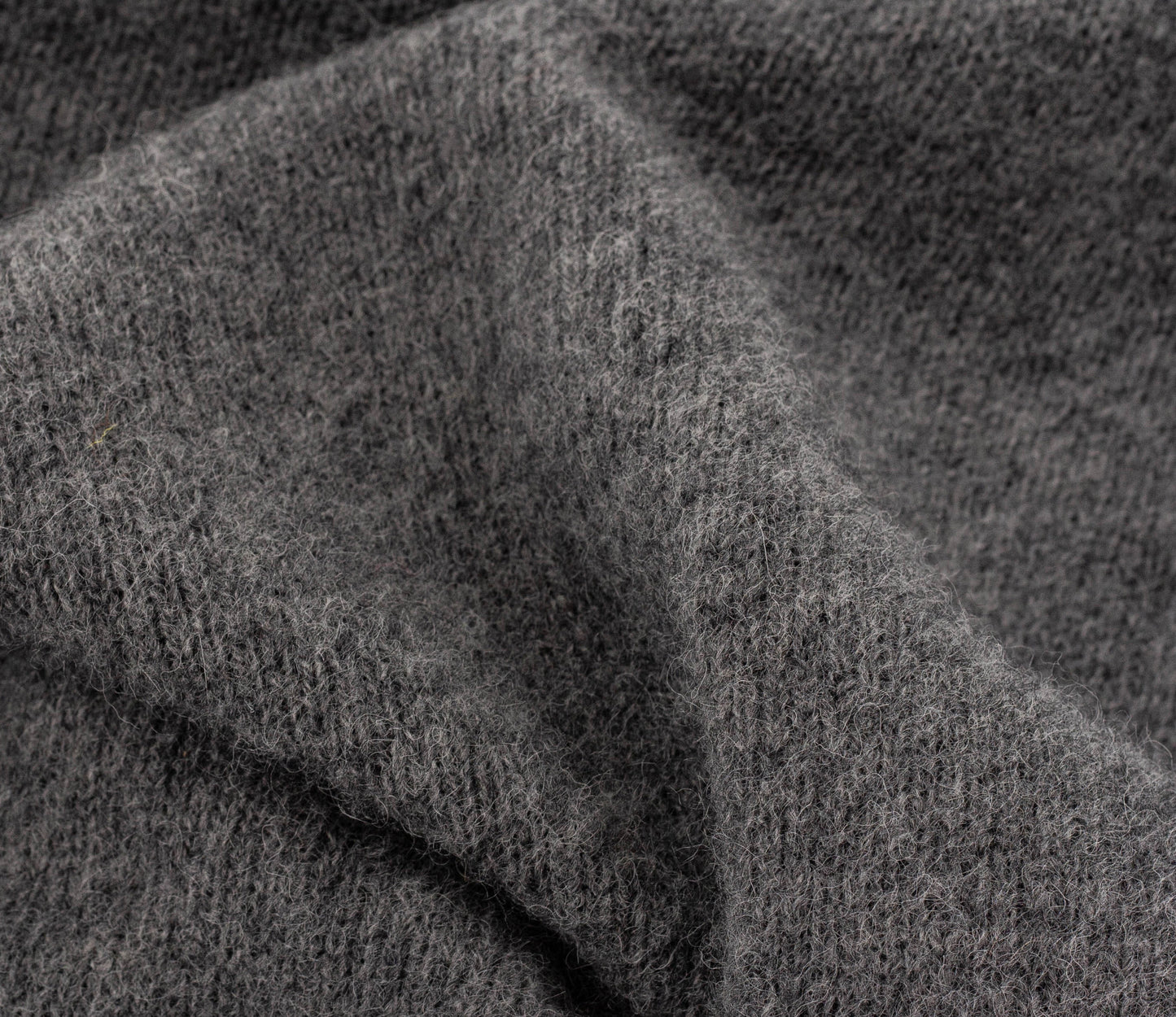 Saddle Shoulder Shetland Crew Neck Jumper in Derby Grey